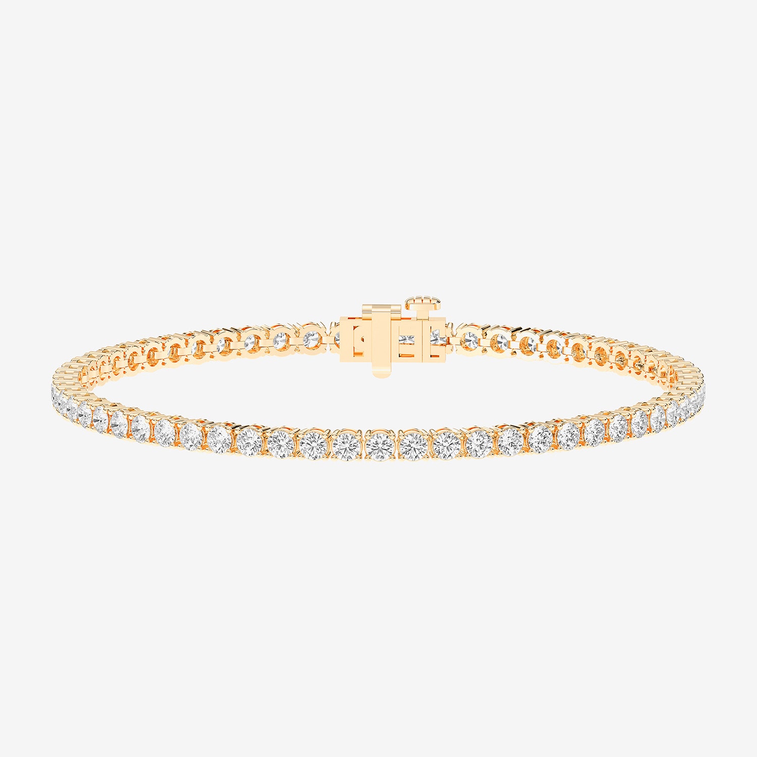 F / Vs2) Womens CT. T.W. Lab Grown White Diamond Sterling Silver Inch Tennis Bracelet