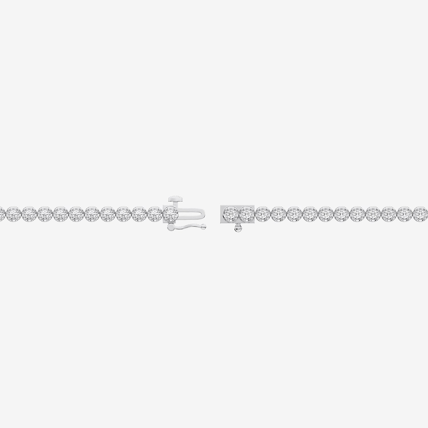 (F / Vs2) Womens 2 CT. T.W. Lab Grown White Diamond Sterling Silver 8 Inch Tennis Bracelet