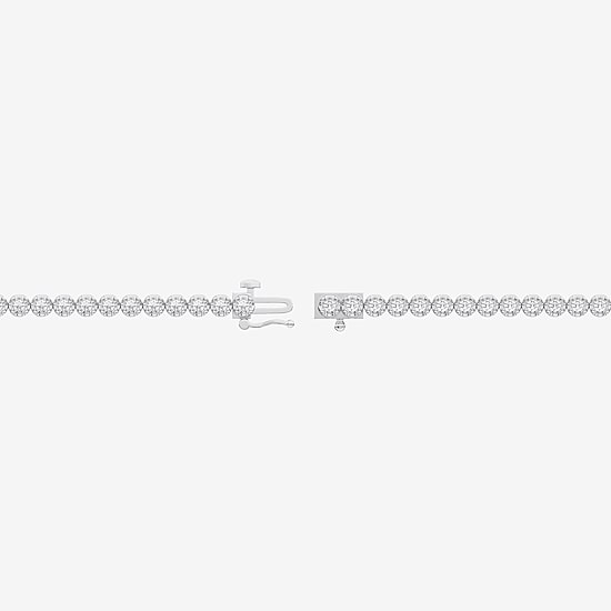 (F / Vs2) Womens 2 CT. T.W. Lab Grown White Diamond Sterling Silver 8 Inch Tennis Bracelet