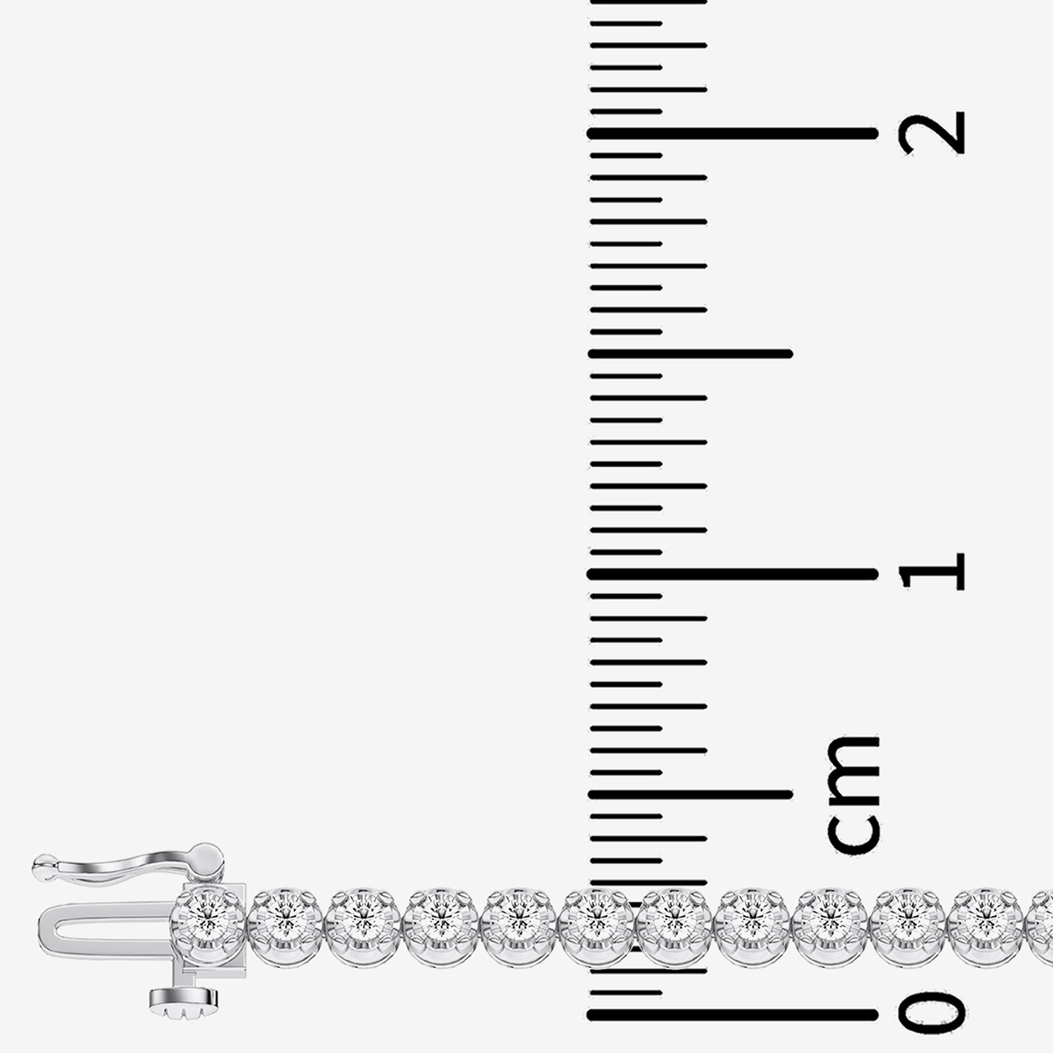 (F / Vs2) Womens 2 CT. T.W. Lab Grown White Diamond Sterling Silver 8 Inch Tennis Bracelet