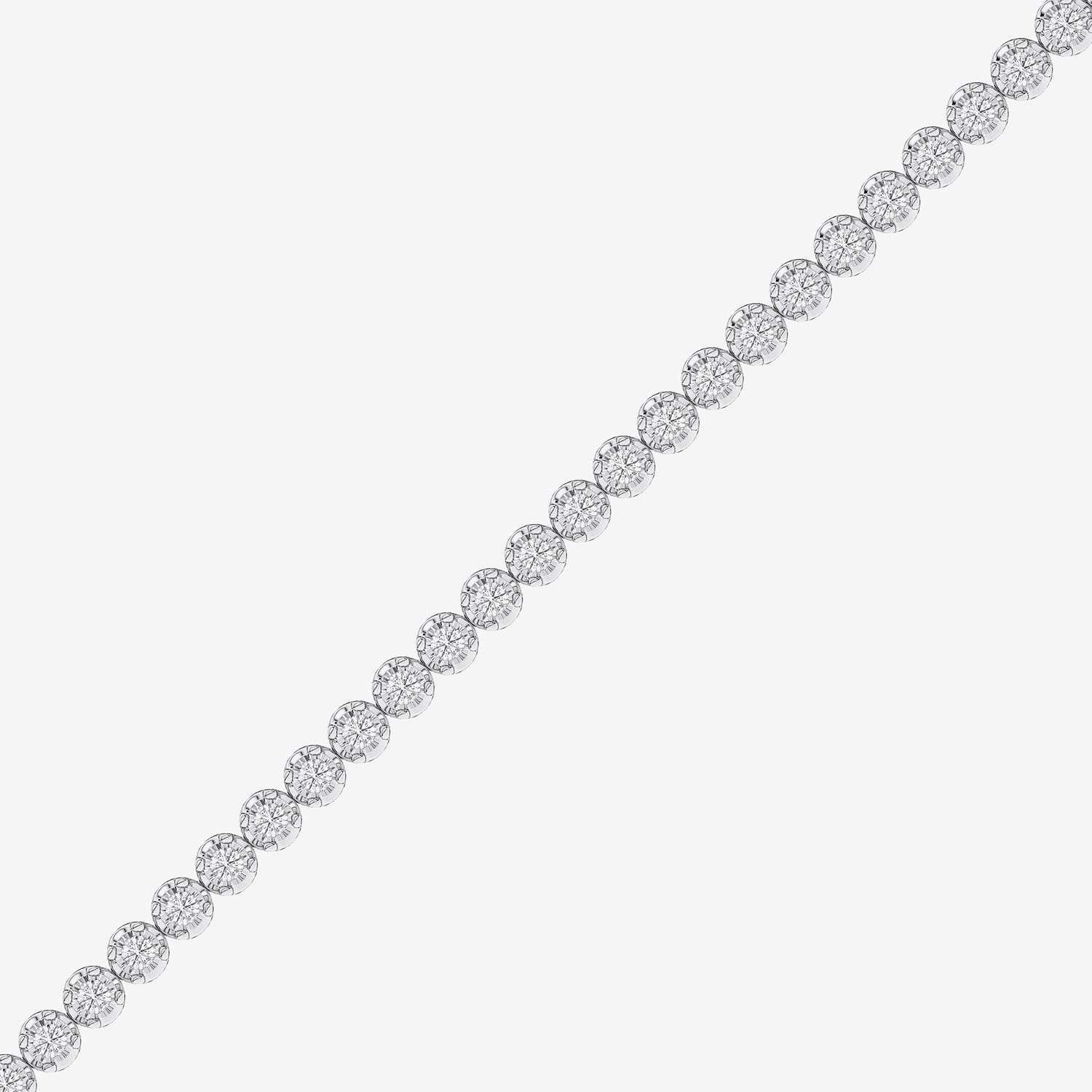 (F / Vs2) Womens 2 CT. T.W. Lab Grown White Diamond Sterling Silver 8 Inch Tennis Bracelet