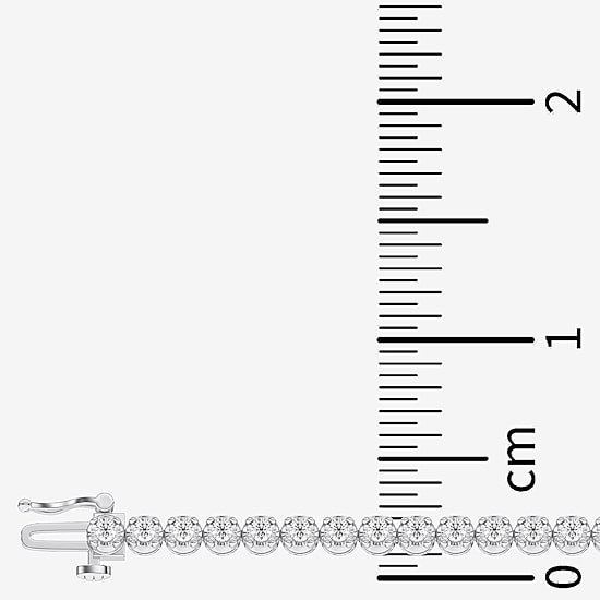 (F / Vs2) Womens 2 CT. T.W. Lab Grown White Diamond Sterling Silver 7.25 Inch Tennis Bracelet
