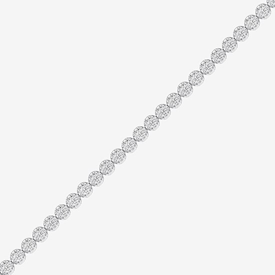 (F / Vs2) Womens 2 CT. T.W. Lab Grown White Diamond Sterling Silver 7.25 Inch Tennis Bracelet