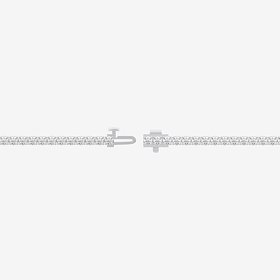 (F / Vs2) Womens 5 CT. T.W. Lab Grown White Diamond 14K Gold Over Silver 7.25 Inch Tennis Bracelet