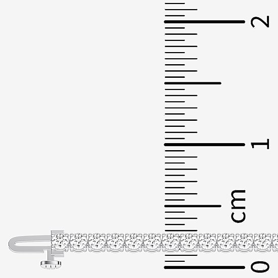 (F / Vs2) Womens 5 CT. T.W. Lab Grown White Diamond 14K Gold Over Silver 7.25 Inch Tennis Bracelet