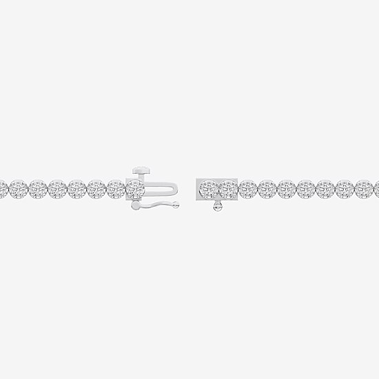 (F / Vs2) Womens 2 CT. T.W. Lab Grown White Diamond Sterling Silver 6 1/2 Inch Tennis Bracelet