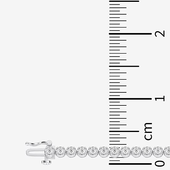 (F / Vs2) Womens 2 CT. T.W. Lab Grown White Diamond Sterling Silver 6 1/2 Inch Tennis Bracelet