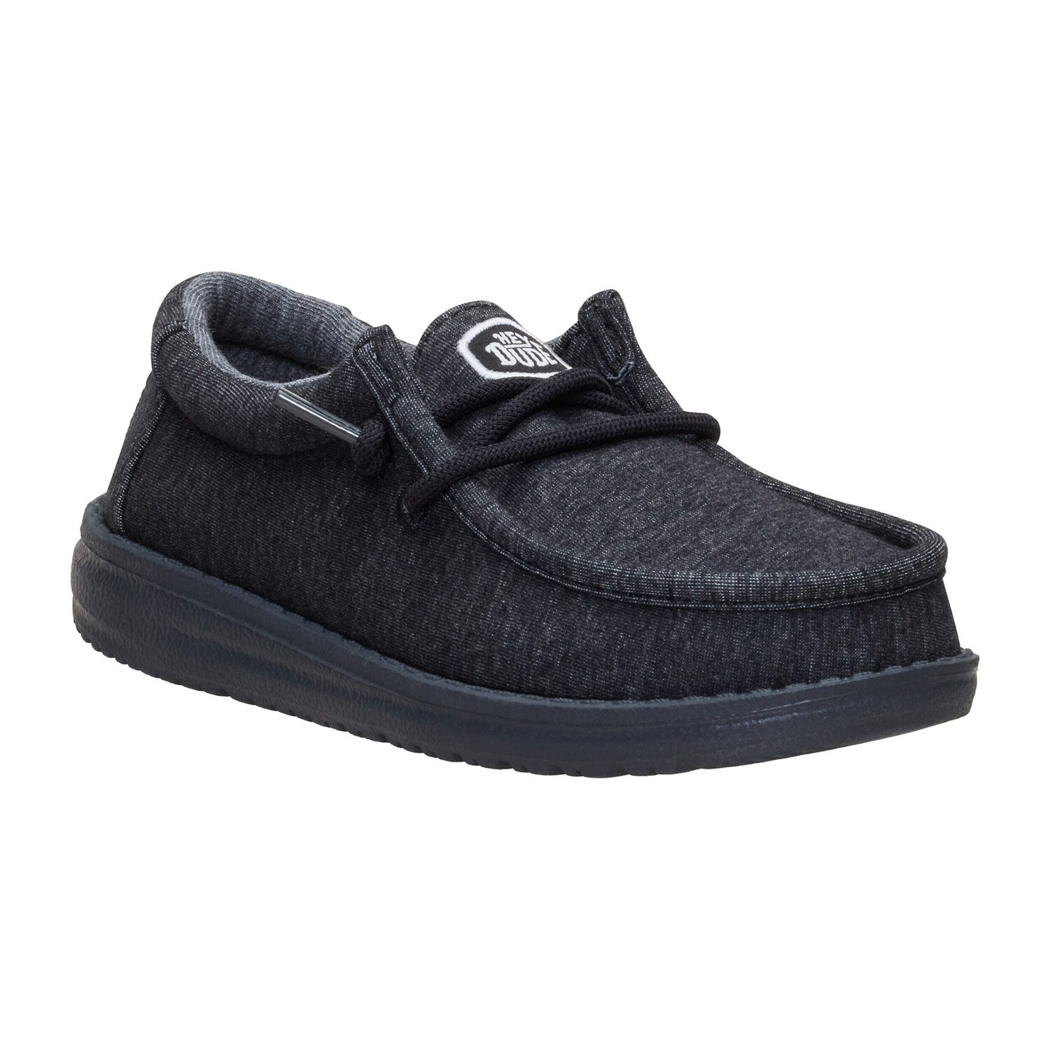 HEYDUDE Wally Stretch Jersey Youth Boys Round Closed Toe Slip-On Shoe
