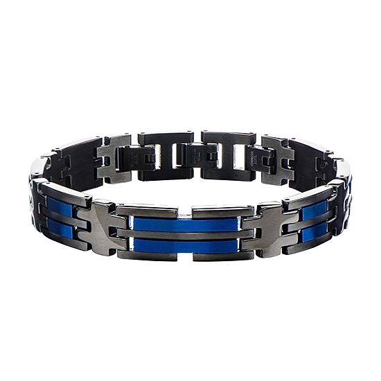 Mens Stainless Steel 8 1/2 Inch Link Bracelet