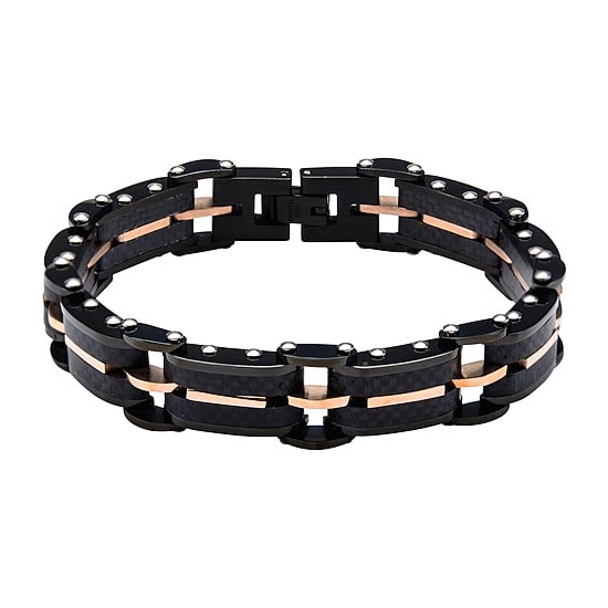 Mens Stainless Steel 8 1/2 Inch Link Bracelet