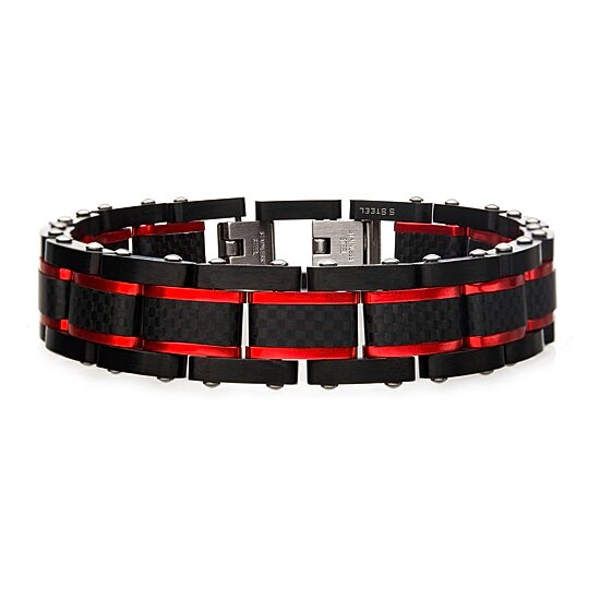 Mens Stainless Steel 8 1/4 Inch Link Bracelet