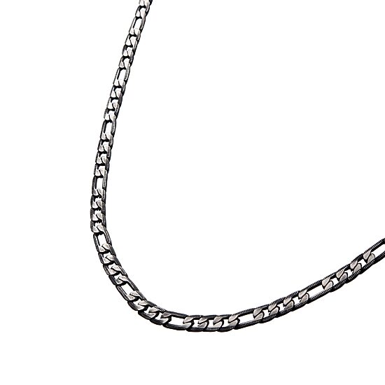 Mens Stainless Steel 22 Inch Figaro Chain Necklace