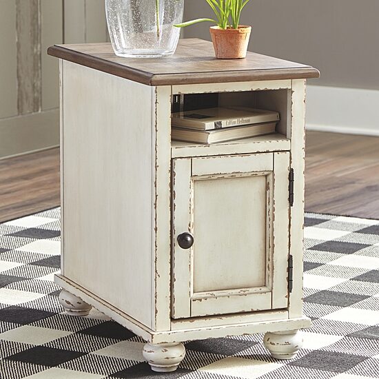 Signature Design by Ashley Realyn Chairside End Table with USB Charging