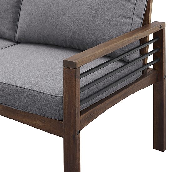 Walker Edison Helsinki Patio Collection Loveseat