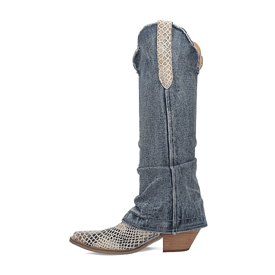 Dingo Womens Shabby Block Heel Cowboy Boots