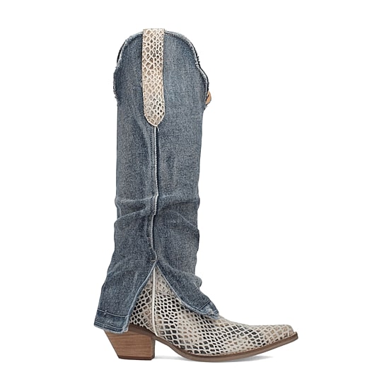 Dingo Womens Shabby Block Heel Cowboy Boots