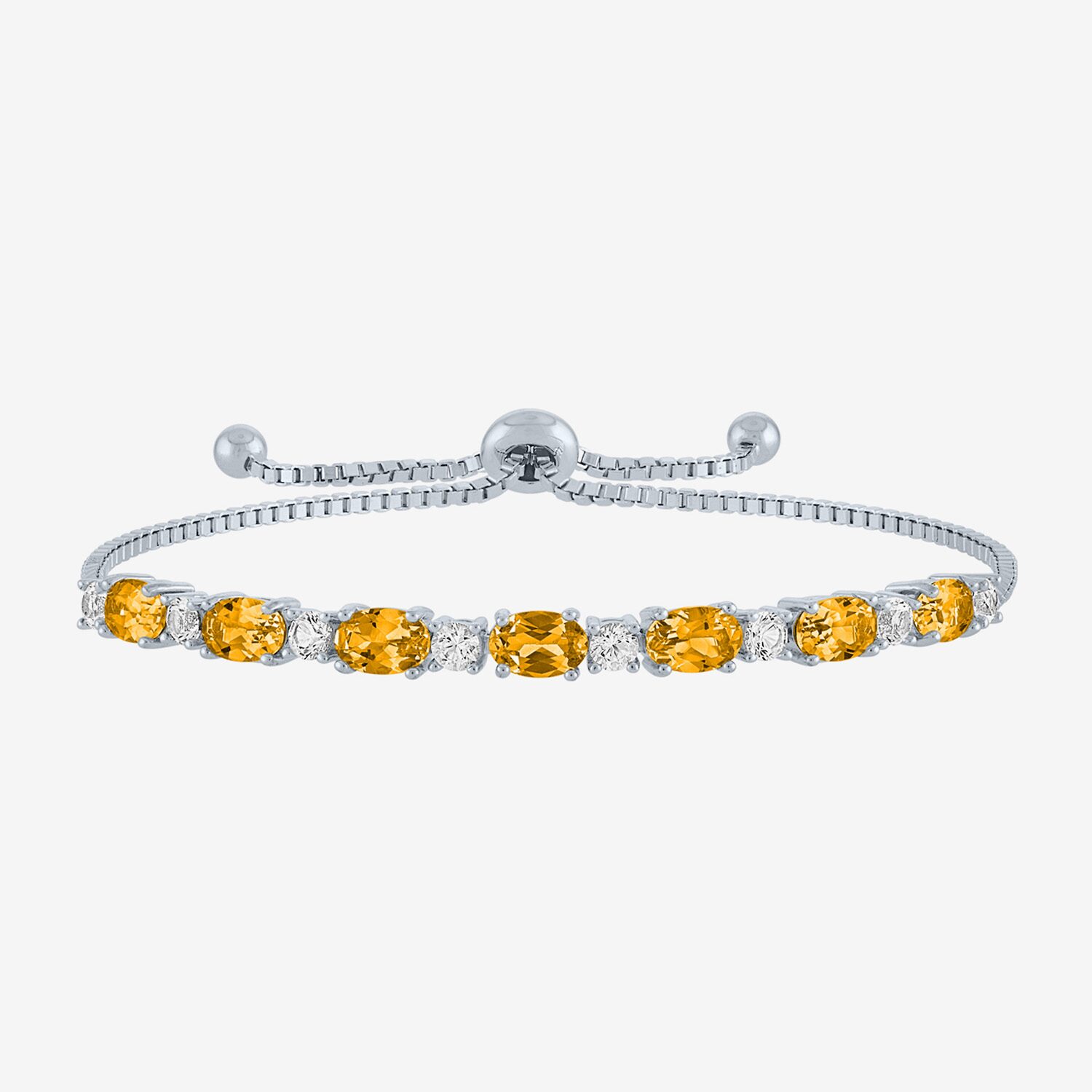 Gemstone Sterling Silver Bolo Bracelet