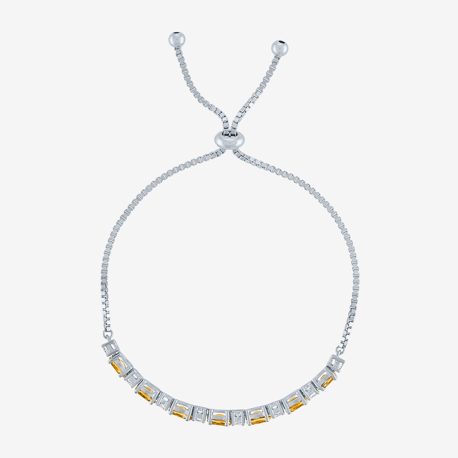 Gemstone Sterling Silver Bolo Bracelet