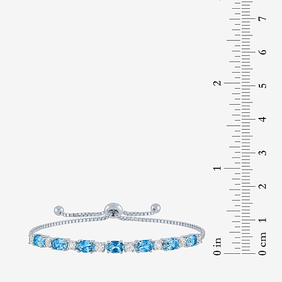 Gemstone Sterling Silver Bolo Bracelet