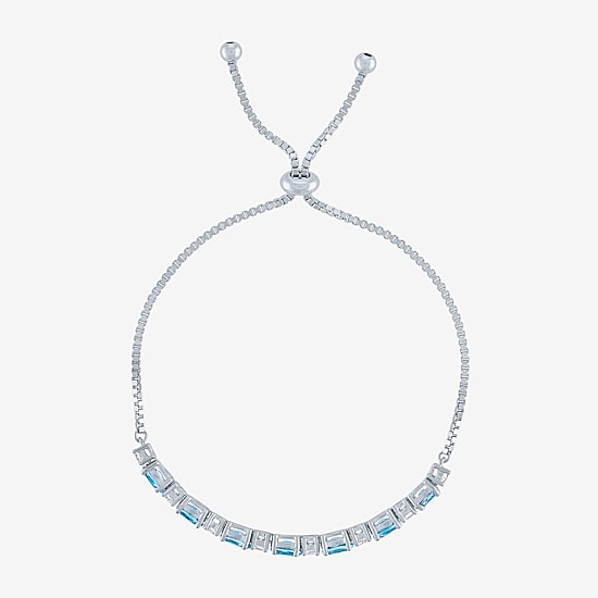 Gemstone Sterling Silver Bolo Bracelet
