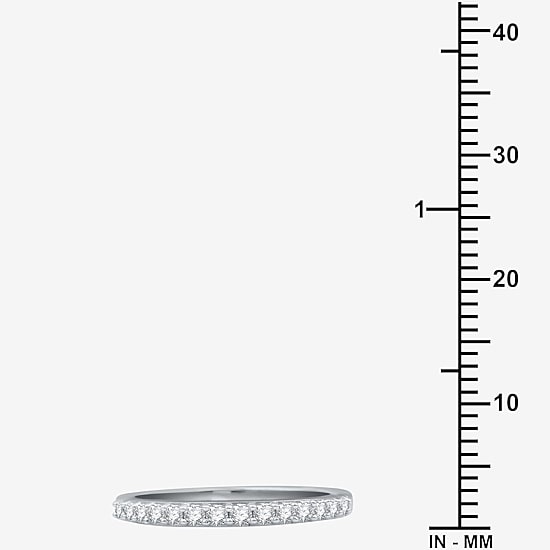 I Said Yes (H-I / I1) Womens 1/10 CT. T.W. Lab Grown White Diamond Sterling Silver Band