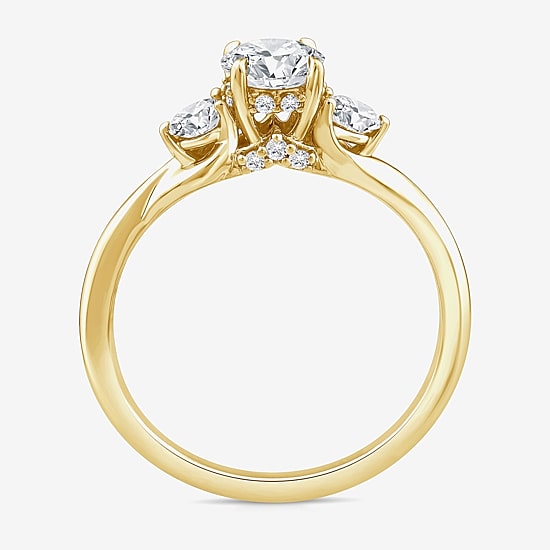 Love Lives Forever (F / Vs2 ) Womens 1 CT. T.W. Lab Grown White Diamond 10K Gold Round 3-Stone Engagement Ring