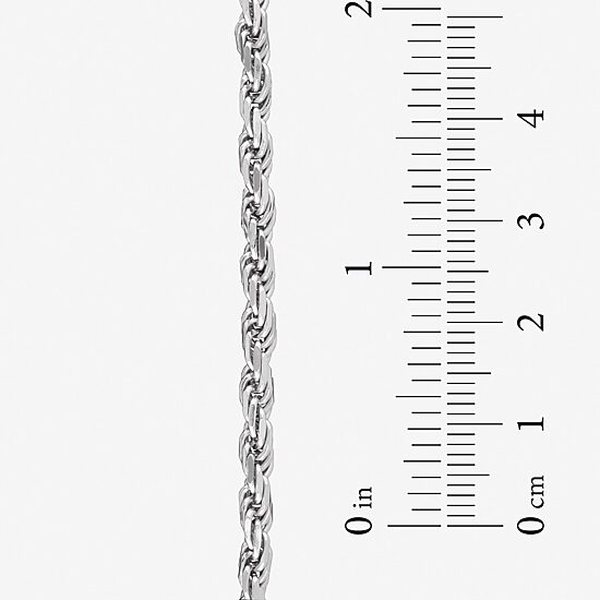 Made in Italy Unisex Adult Sterling Silver 24 Inch Rope Chain Necklace