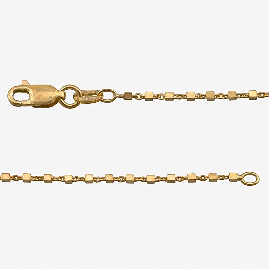 Made in Italy Womens 24K Gold Over Silver 20 Inch Link Chain Necklace