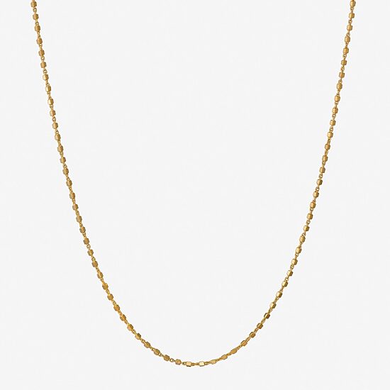 Made in Italy Womens 24K Gold Over Silver 20 Inch Link Chain Necklace