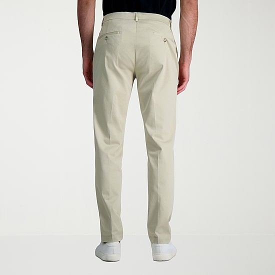 Haggar Wrinkle Free Performance Khaki Mens Comfort Waistband Straight Fit Flat Front Pant