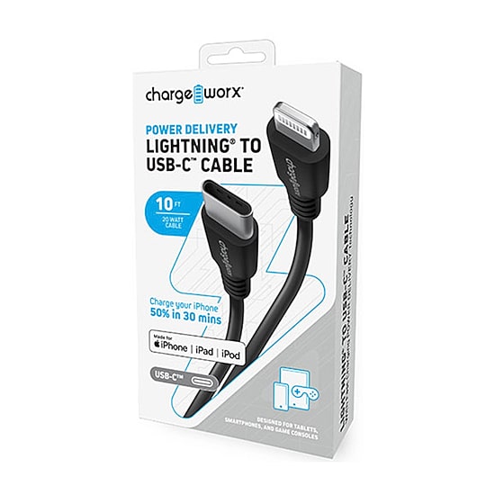 Chargeworx 6 Power Delivery Lightning To Usb-C Cbl