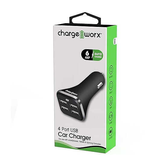 Chargeworx 3Usba 1Usb C Car Charger
