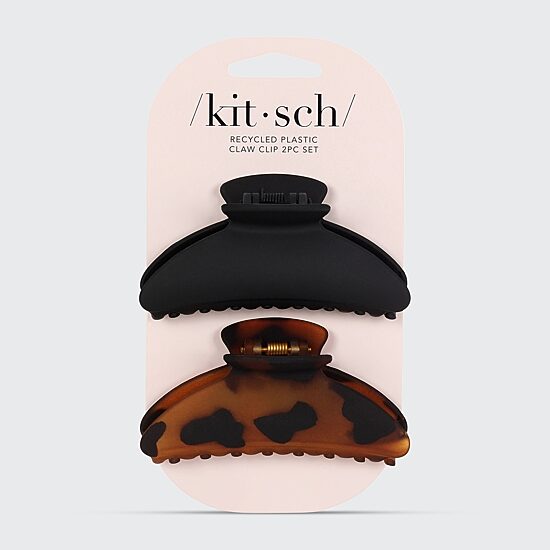 Kitsch Recycled Plastic Medium Claw Clips 2-pc. Hair Goods Set