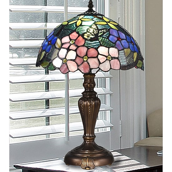 Dale Tiffany Kannon Peony Glass Table Lamp