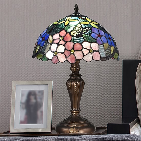 Dale Tiffany Kannon Peony Glass Table Lamp