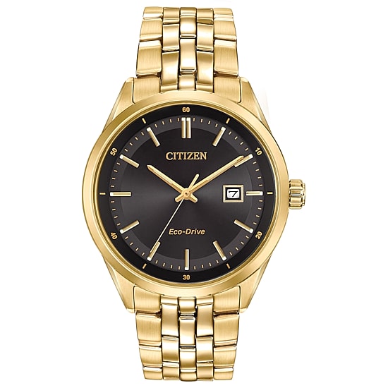 Citizen Corso Mens Gold Tone Stainless Steel Bracelet Watch Bm7252-51e