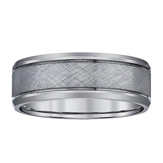 Mens 8MM Tungsten Wedding Band