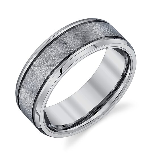 Mens 8MM Tungsten Wedding Band