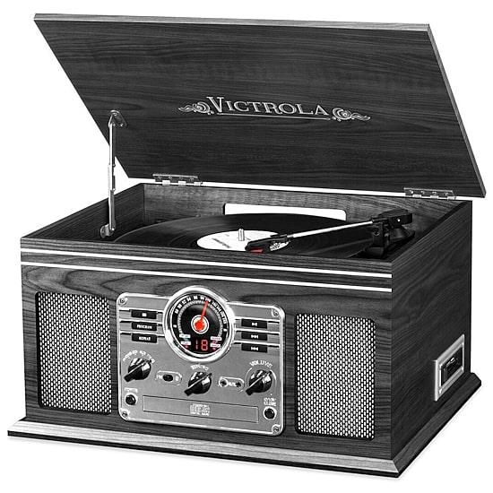 Victrola VTA-200B Wooden 6-In-1 Nostalgic Classic Turntable with Bluetooth
