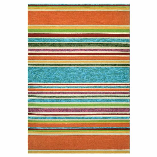 Couristan Covington Sherbert Stripe Striped Hooked Rectangular Accent Rug