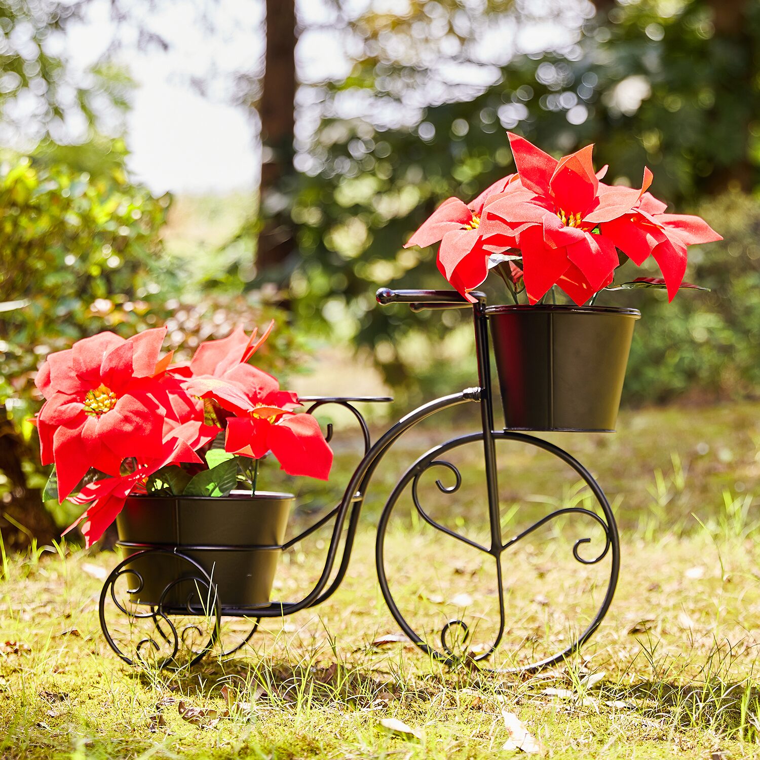 Glitzhome 21.5L Metal Bicycle Planter Stands