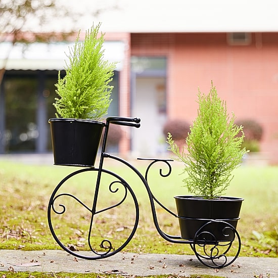 Glitzhome 21.5L Metal Bicycle Planter Stands