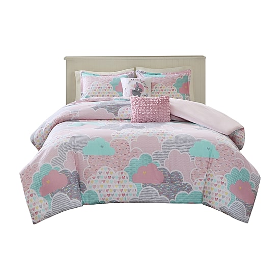 Intelligent Design Bliss 100% Cotton Duvet Cover Set with Decorative Pillows