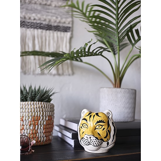 Distant Lands 5" Handpainted Tiger Accent Vase