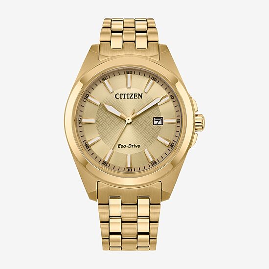 Citizen Peyten Mens Gold Tone Stainless Steel Bracelet Watch Bm7532-54p