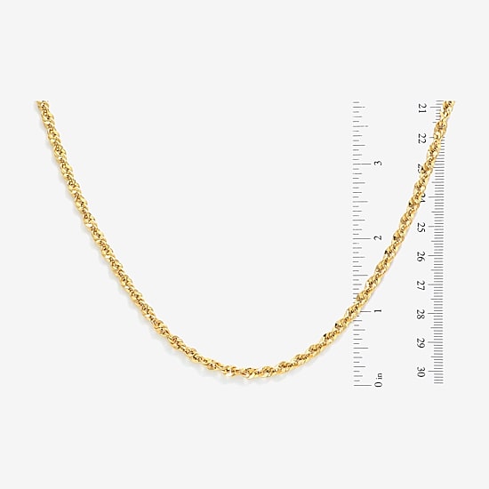 Made in Italy Unisex Adult 14K Gold 18 Inch Rope Chain Necklace