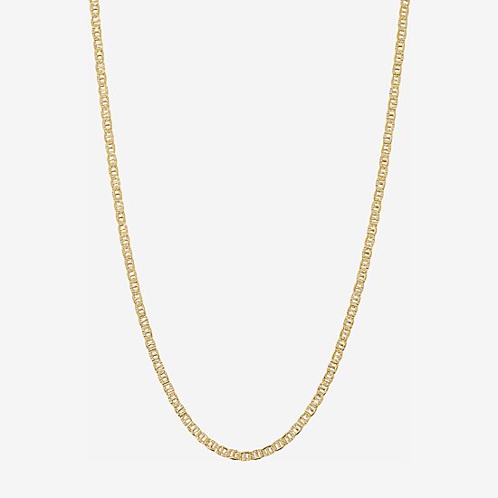 Made in Italy Unisex Adult 24K Gold Over Silver 18 Inch Link Chain Necklace