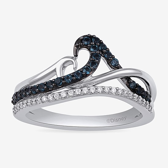 Womens 1/10 CT. T.W. Genuine Blue Topaz Sterling Silver Princess Moana Cocktail Ring