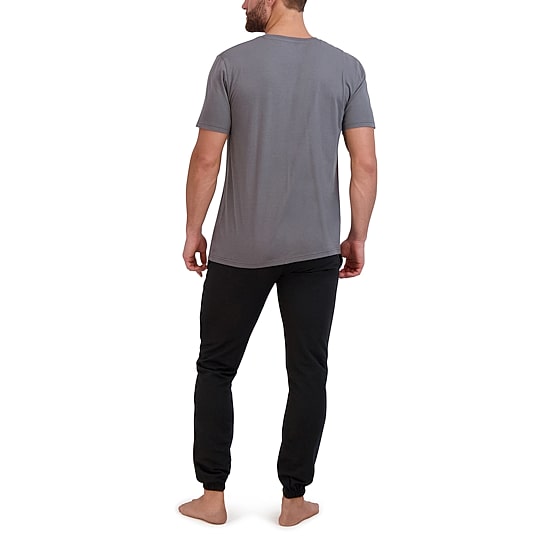 Hanes Mens Crew Neck Short Sleeve 2-pc. Pajama Set