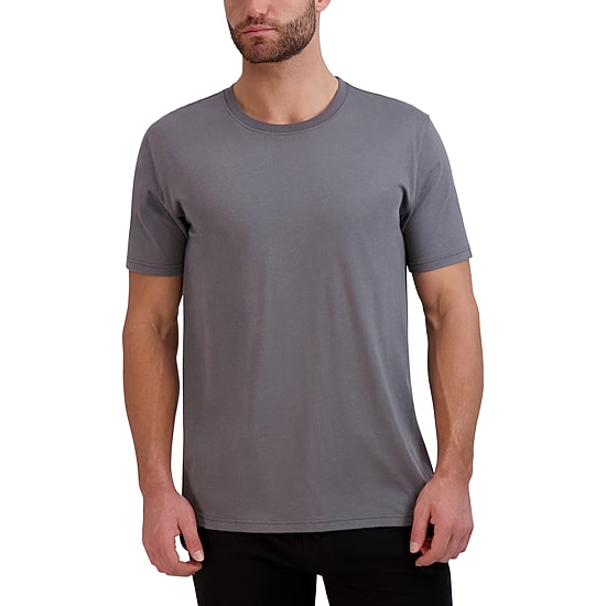 Hanes Mens Crew Neck Short Sleeve 2-pc. Pajama Set